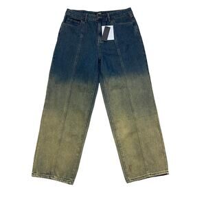 NWT Jaded London Skirt Over Trouser Ombre Faded Jeans 30x31 Skater Y2K